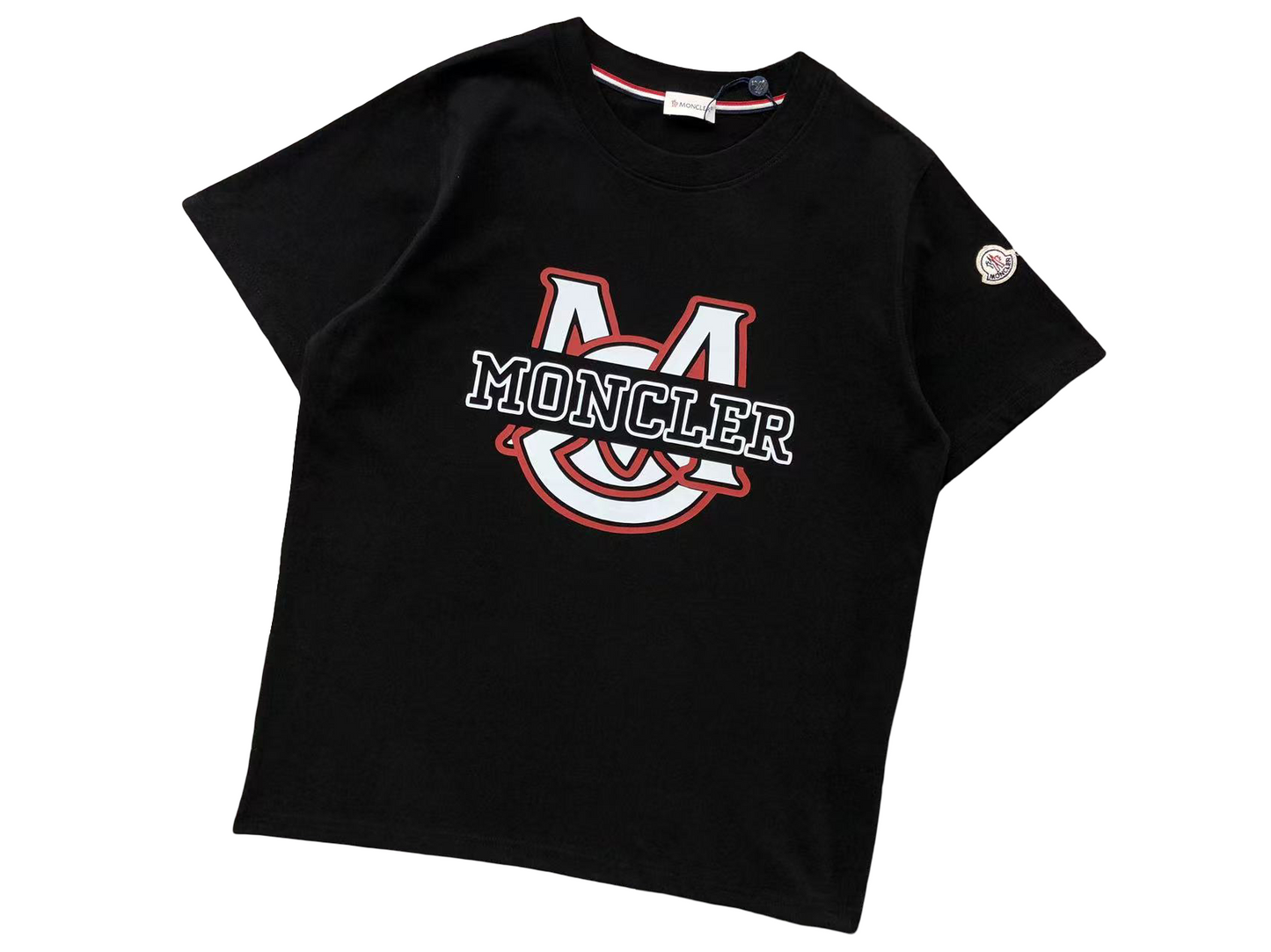 Moncler M Logo Tee - (BLACK)