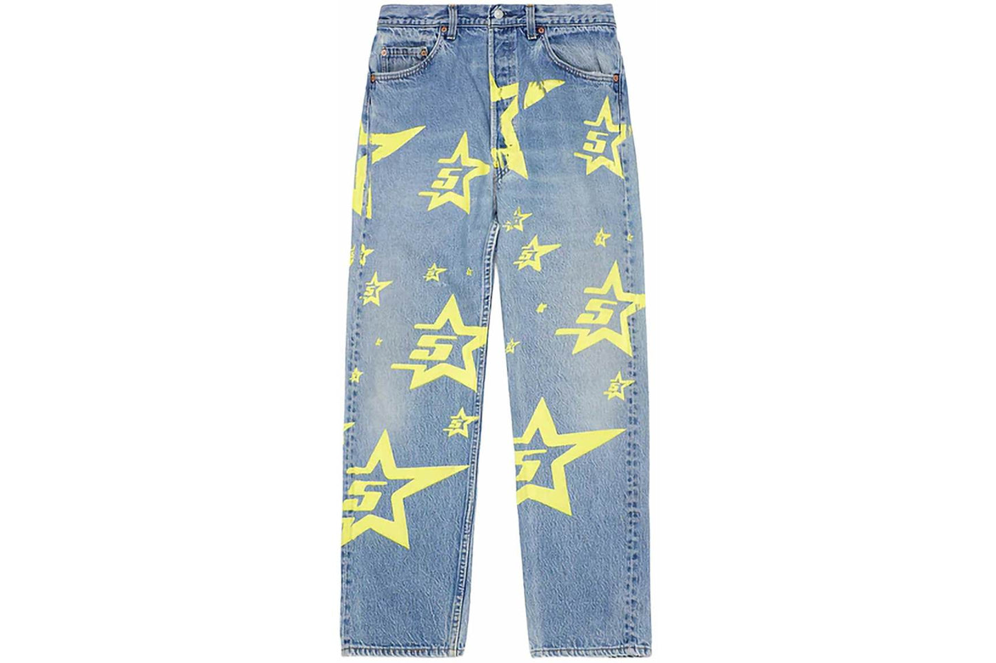 Sp5der 5Star Denim Jeans - (YELLOW)