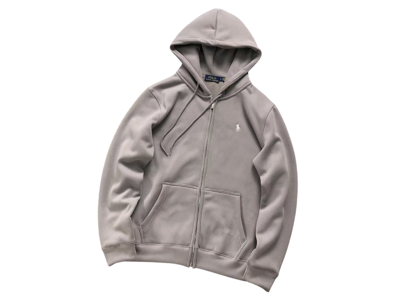 Ralph Lauren Classic Zip Hoodie - (STONE GREY)