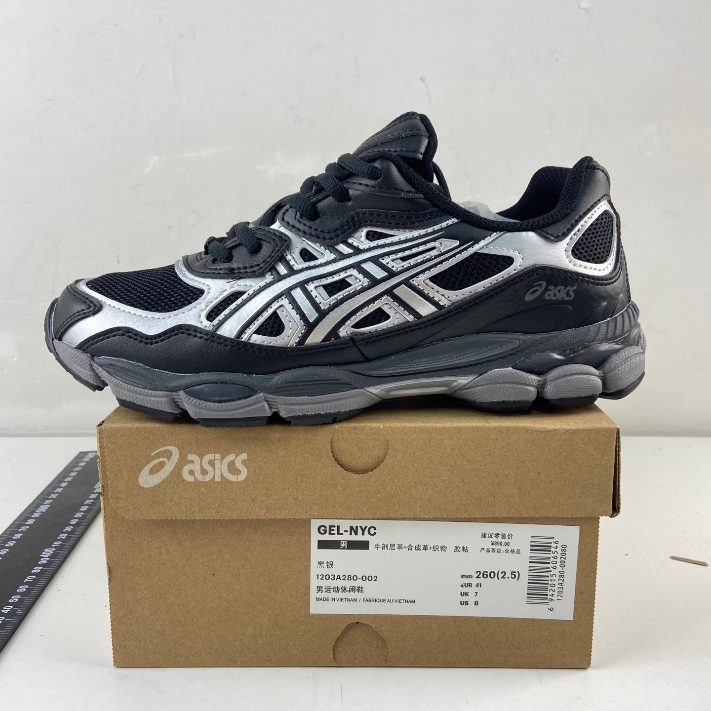 ASICS Gel-NYC Black Graphite Grey