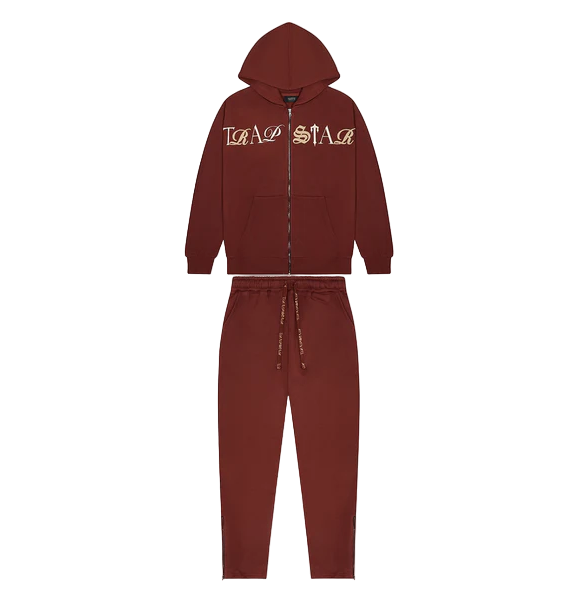 Trapstar Script Zip Through Tracksuit - (ZINFANDEL)