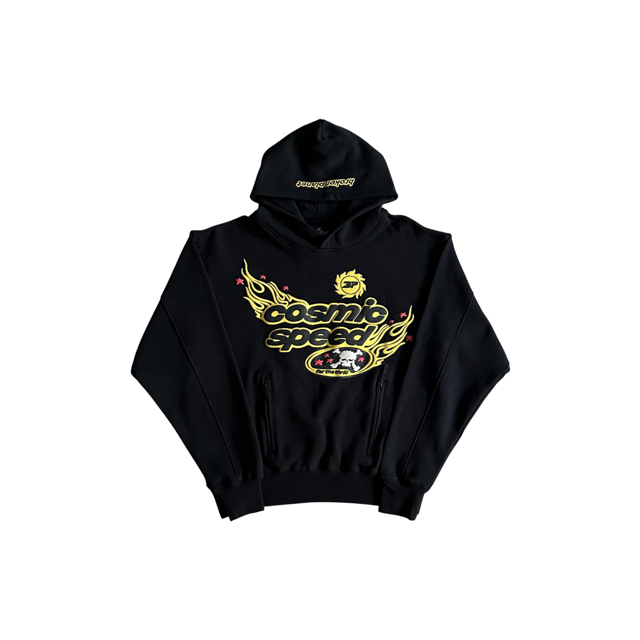 Broken Planet Cosmic Speed Hoodie - (BLACK/YELLOW)