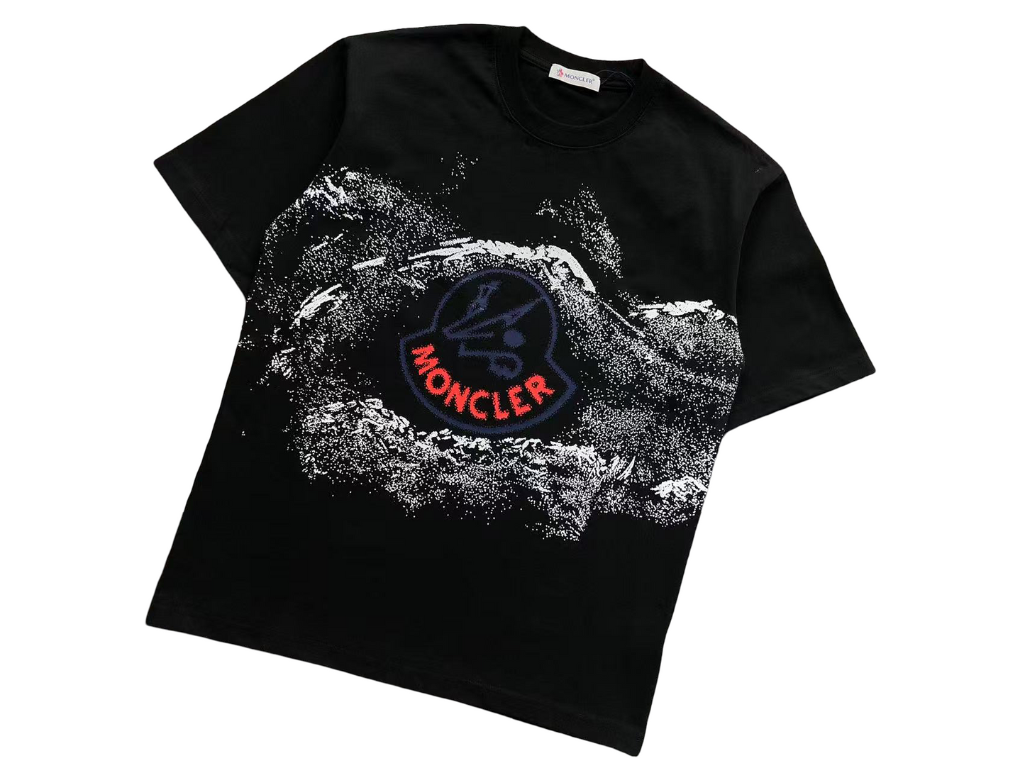 Moncler Snow Mountains Tee - (BLACK)