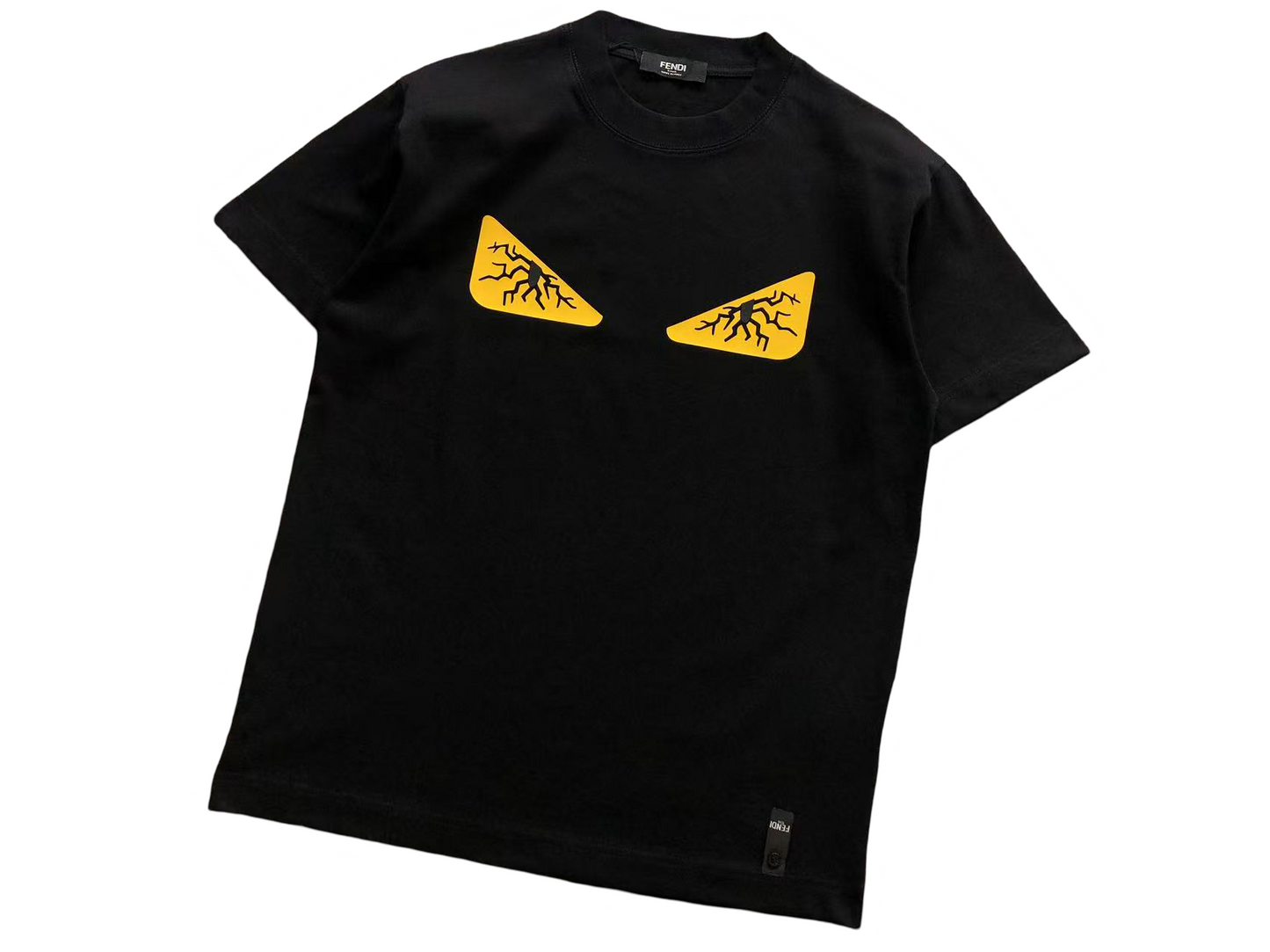 Fendi Lightning Monster Eyes Tee - (BLACK)