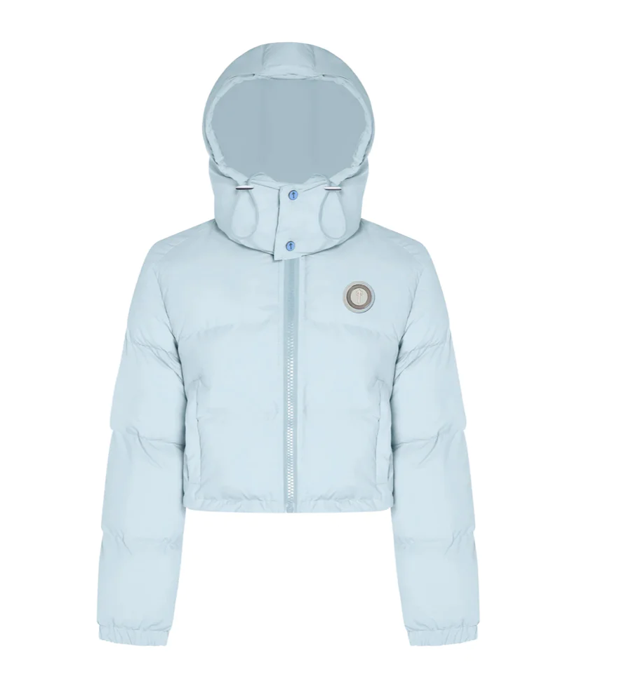 Trapstar Women's Irongate Detachable Hooded Puffer Jacket - (ICE BLUE)