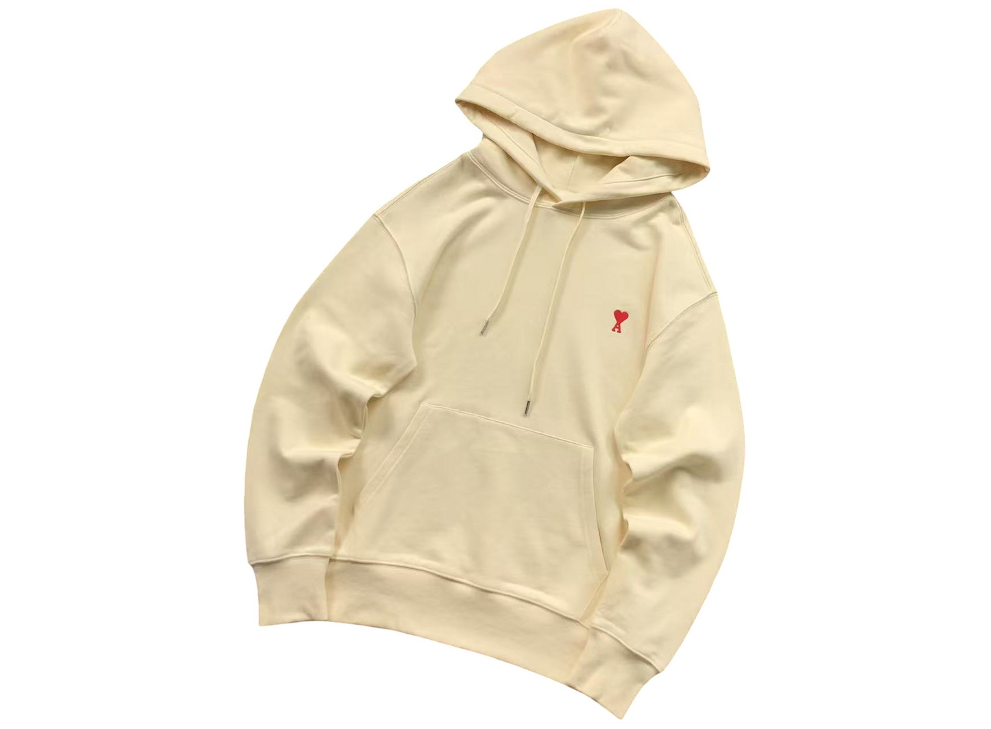AMI Paris Red Heart Hoodie - (PEACH)