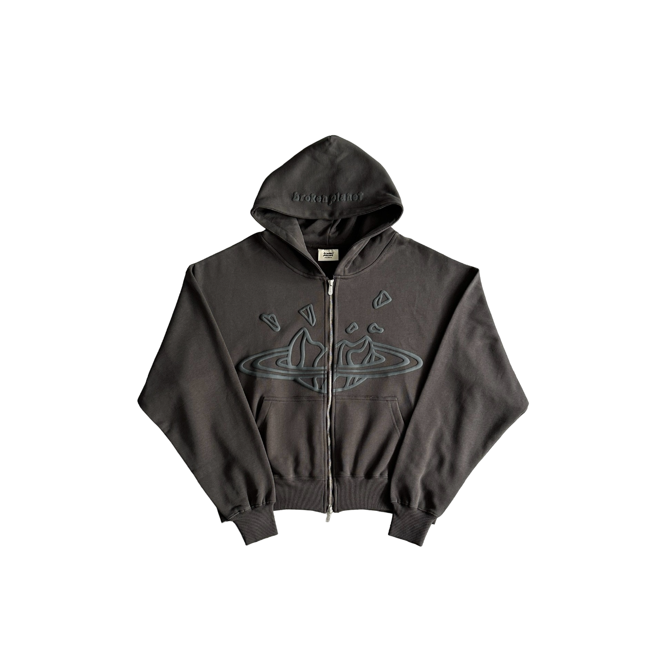 Broken Planet Classic Zip Hoodie - (BROWN/BLACK)