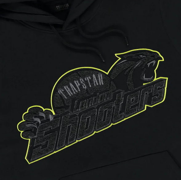 Trapstar Shooters Hoodie Tracksuit - (BLACK/LIME)
