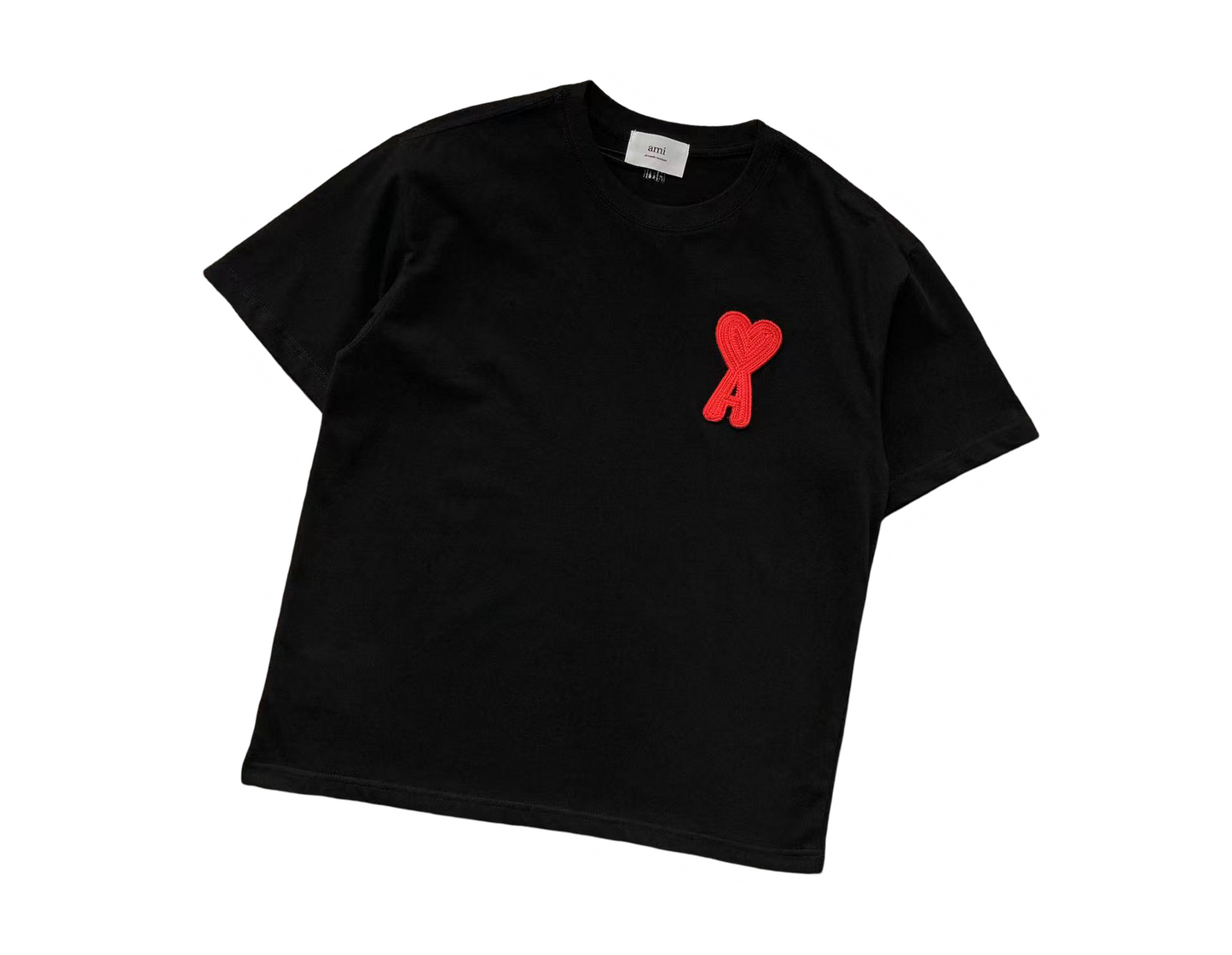 AMI Paris Maxi Heart Tee - (BLACK)