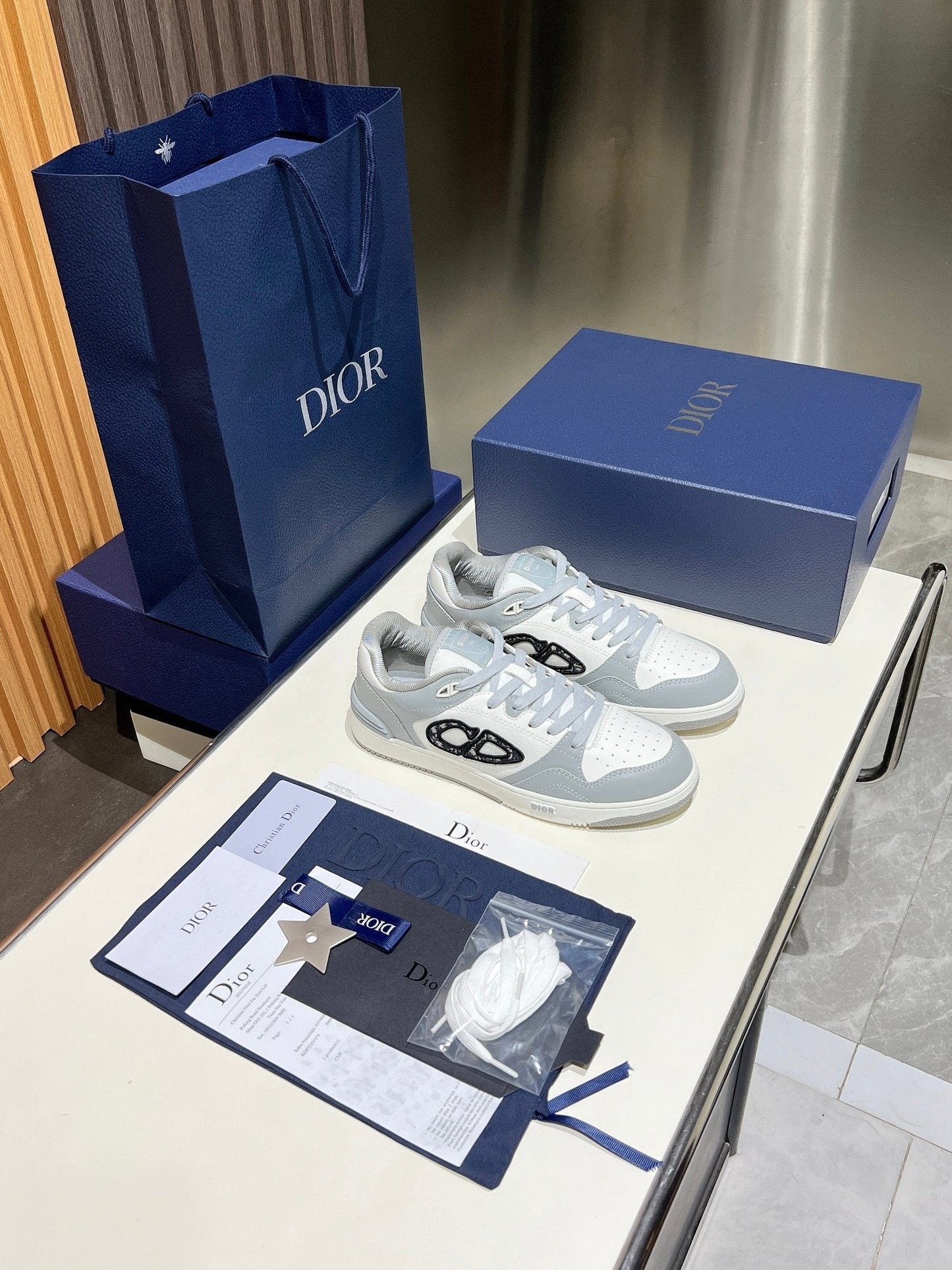 Dior B57 Low Grey/White