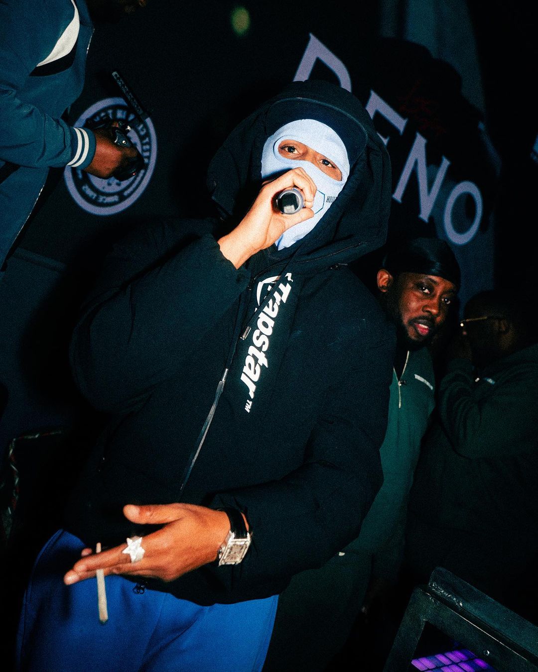 Trapstar Hyperdrive Technical Puffer Jacket - (BLACK/WHITE)