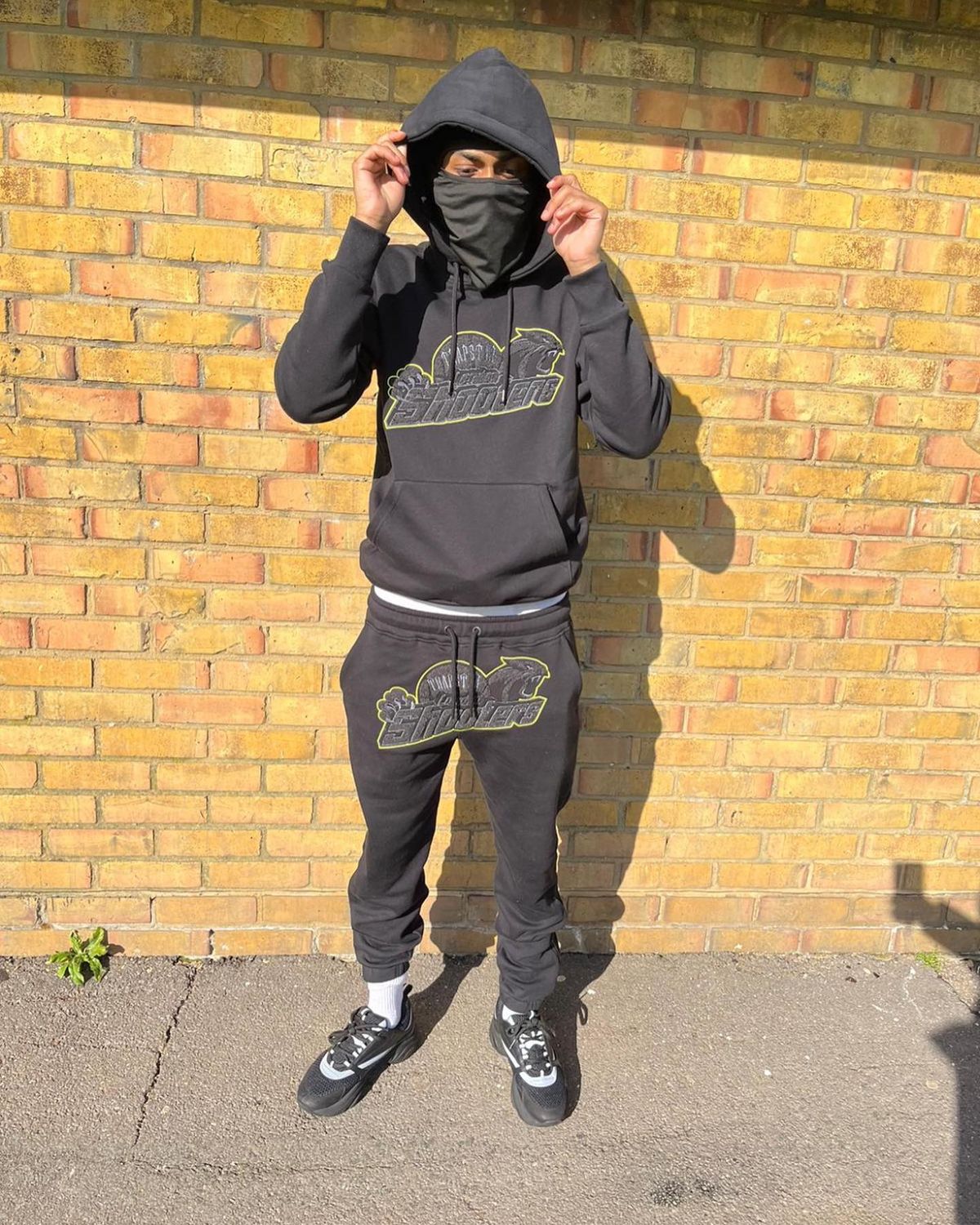 Trapstar Shooters Hoodie Tracksuit - (BLACK/LIME)