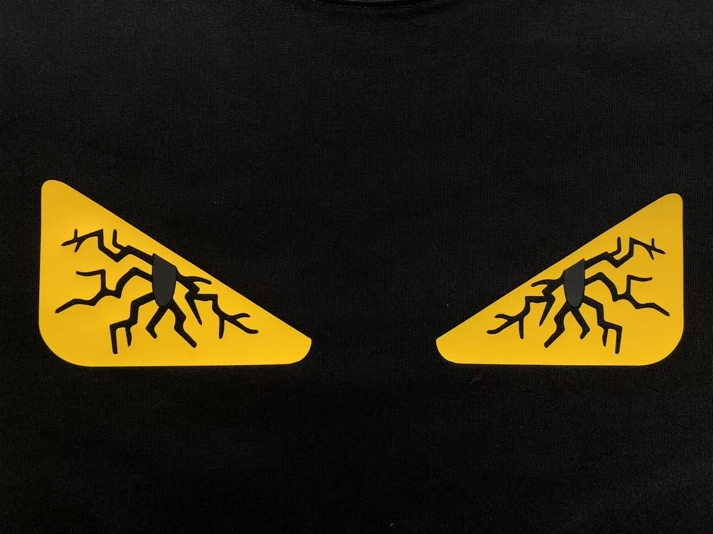 Fendi Lightning Monster Eyes Tee - (BLACK)