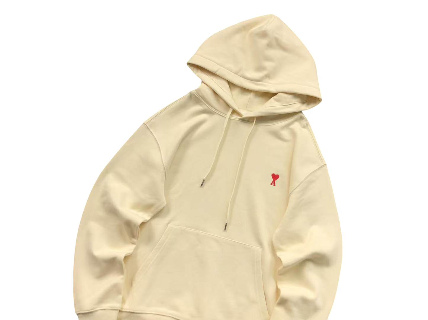 AMI Paris Red Heart Hoodie - (PEACH)