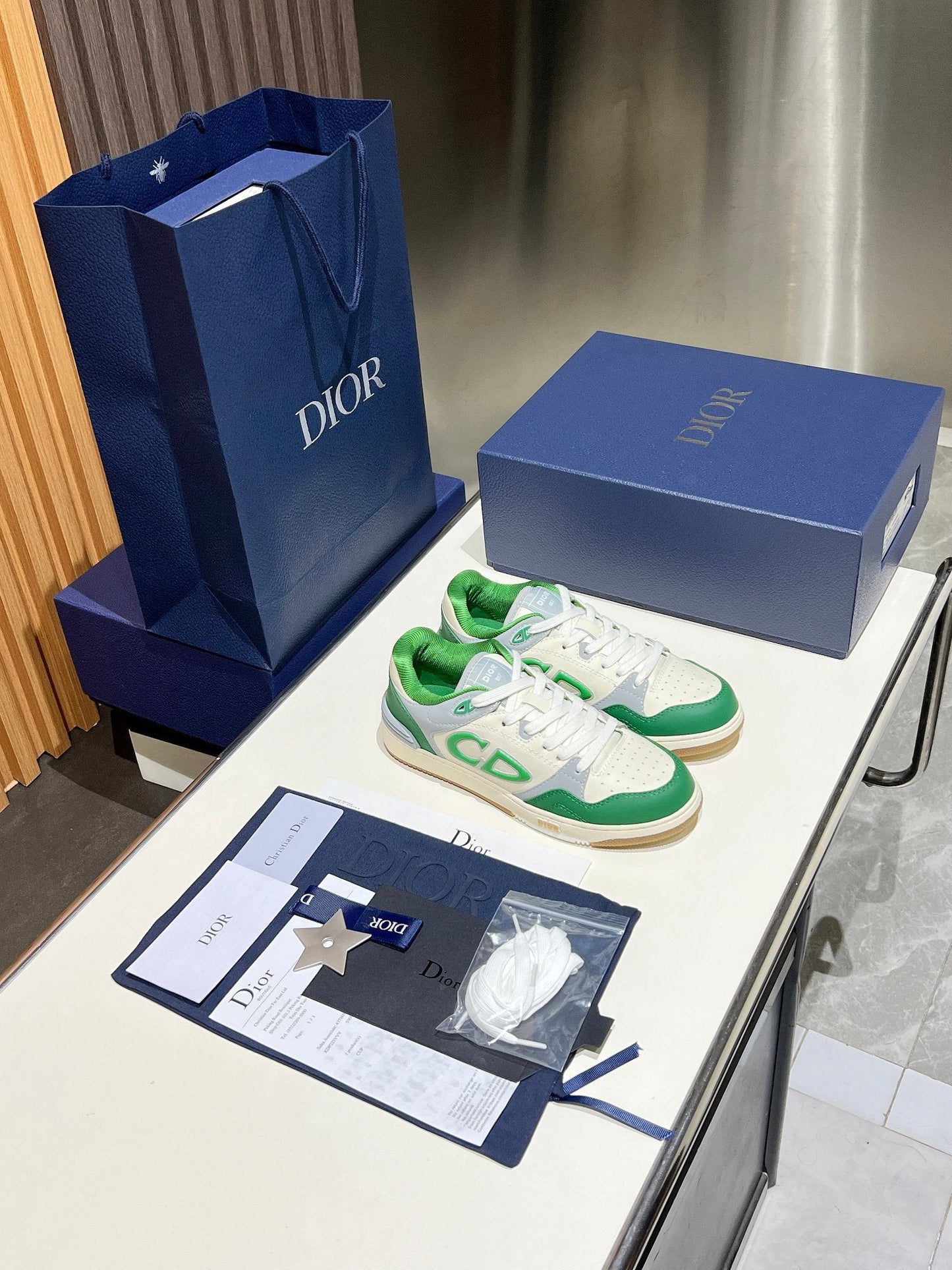 Dior B57 Low Green/White