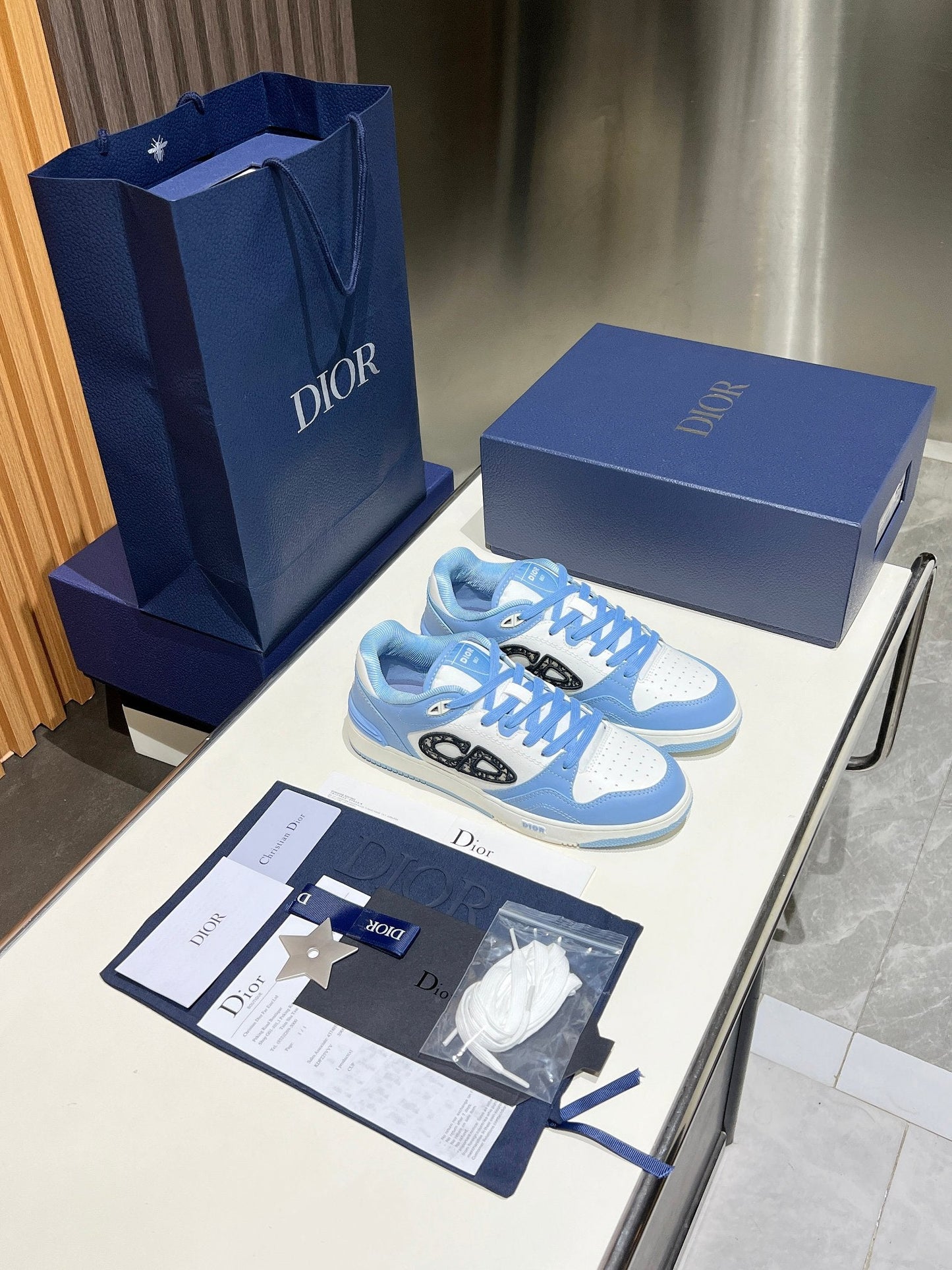 Dior B57 Low Blue/White