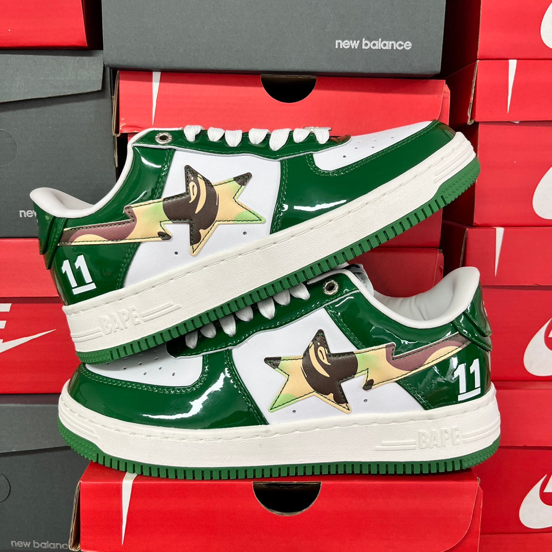 A Bathing Ape Bapesta 11 - (GREEN/WHITE)
