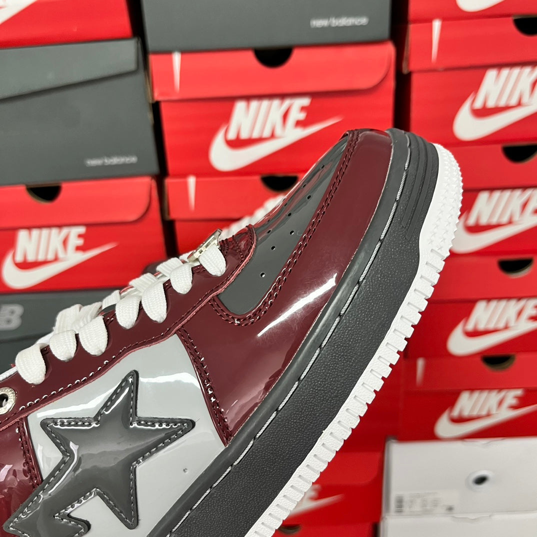 A Bathing Ape Bapesta - (BORDEAUX/GREY/BLACK)