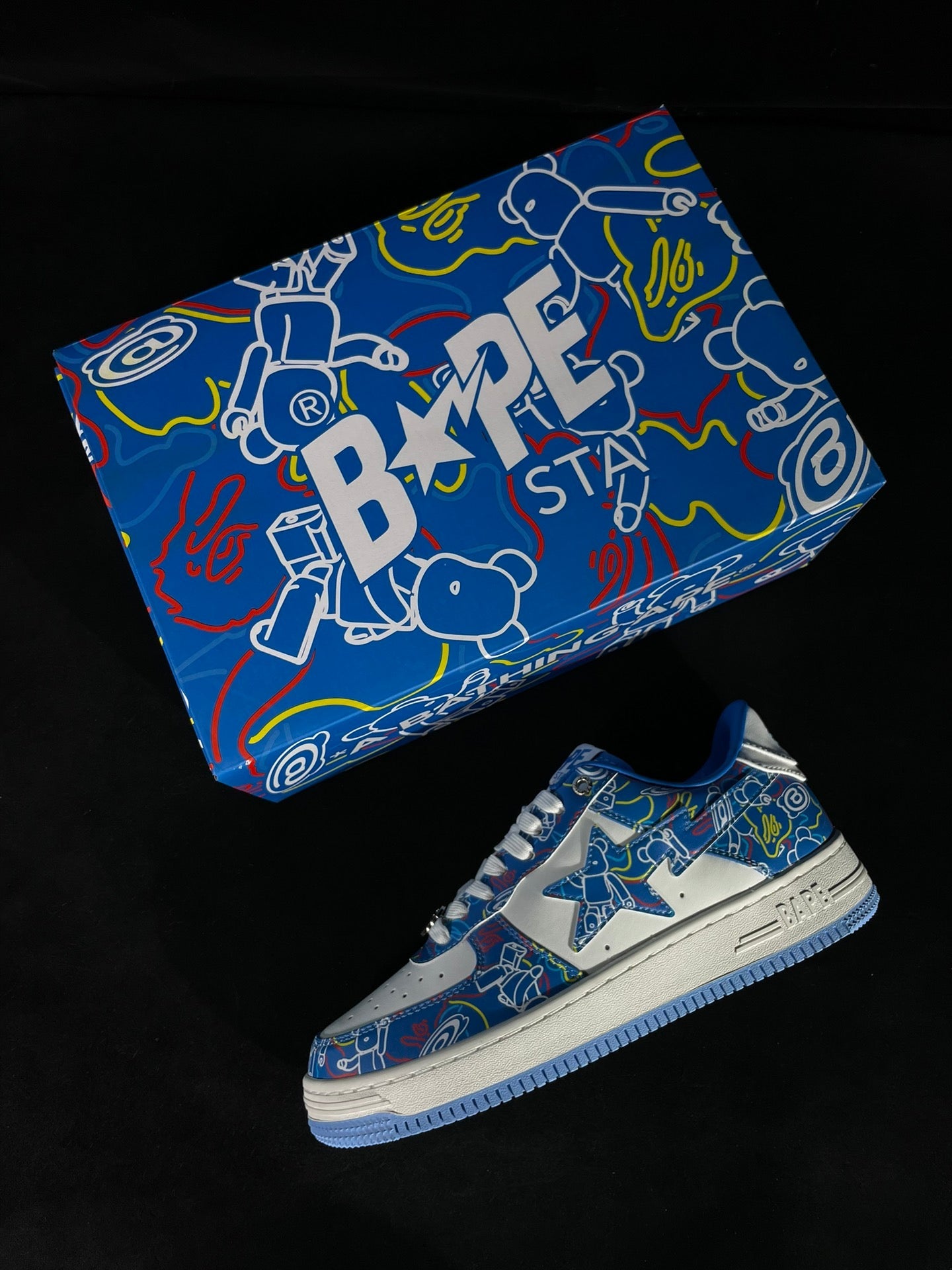A Bathing Ape Bapesta Medicom Toy - (BLUE)