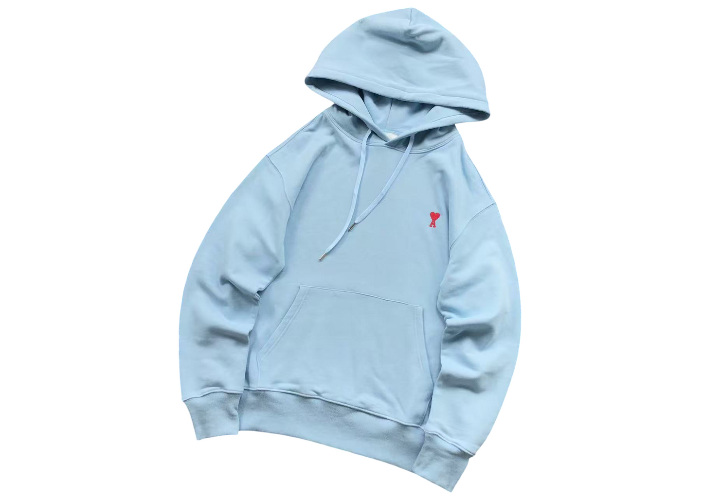 AMI Paris Red Heart Hoodie - (BLUE)