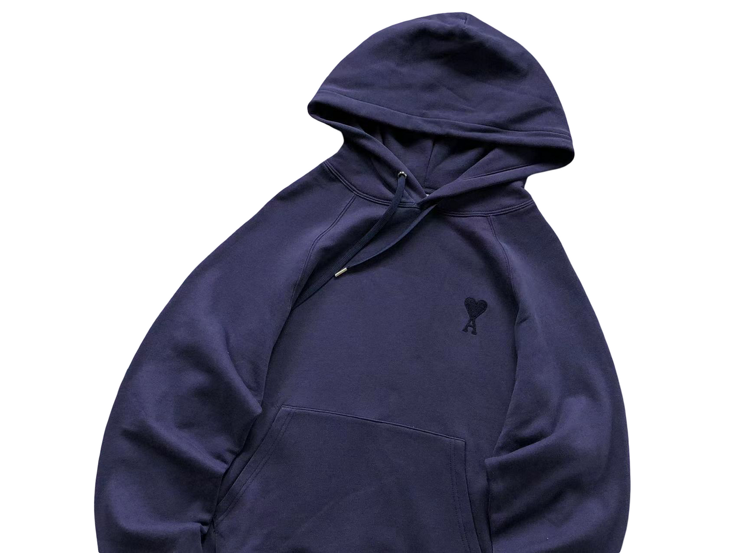 AMI Paris Red Heart Hoodie - (NAVY)