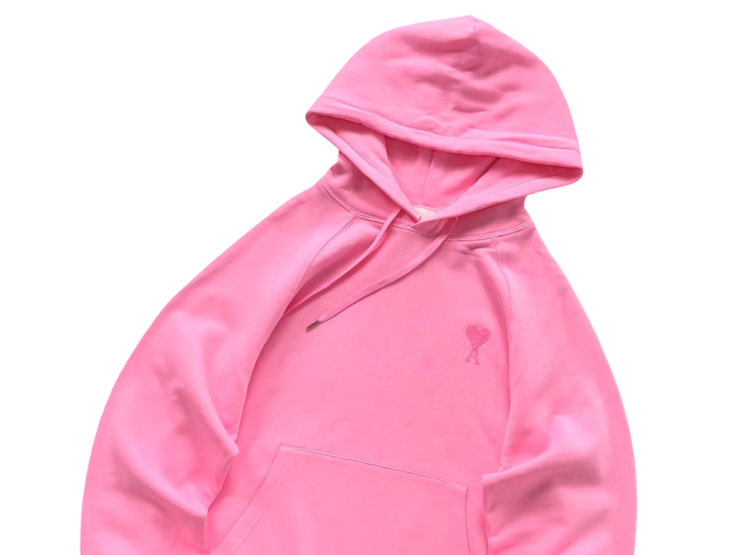 AMI Paris Red Heart Hoodie - (PINK)