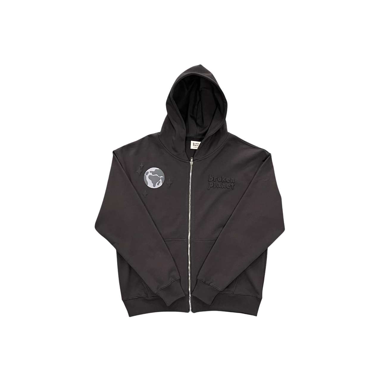 Broken Planet Spider Zip Hoodie - (BLACK)