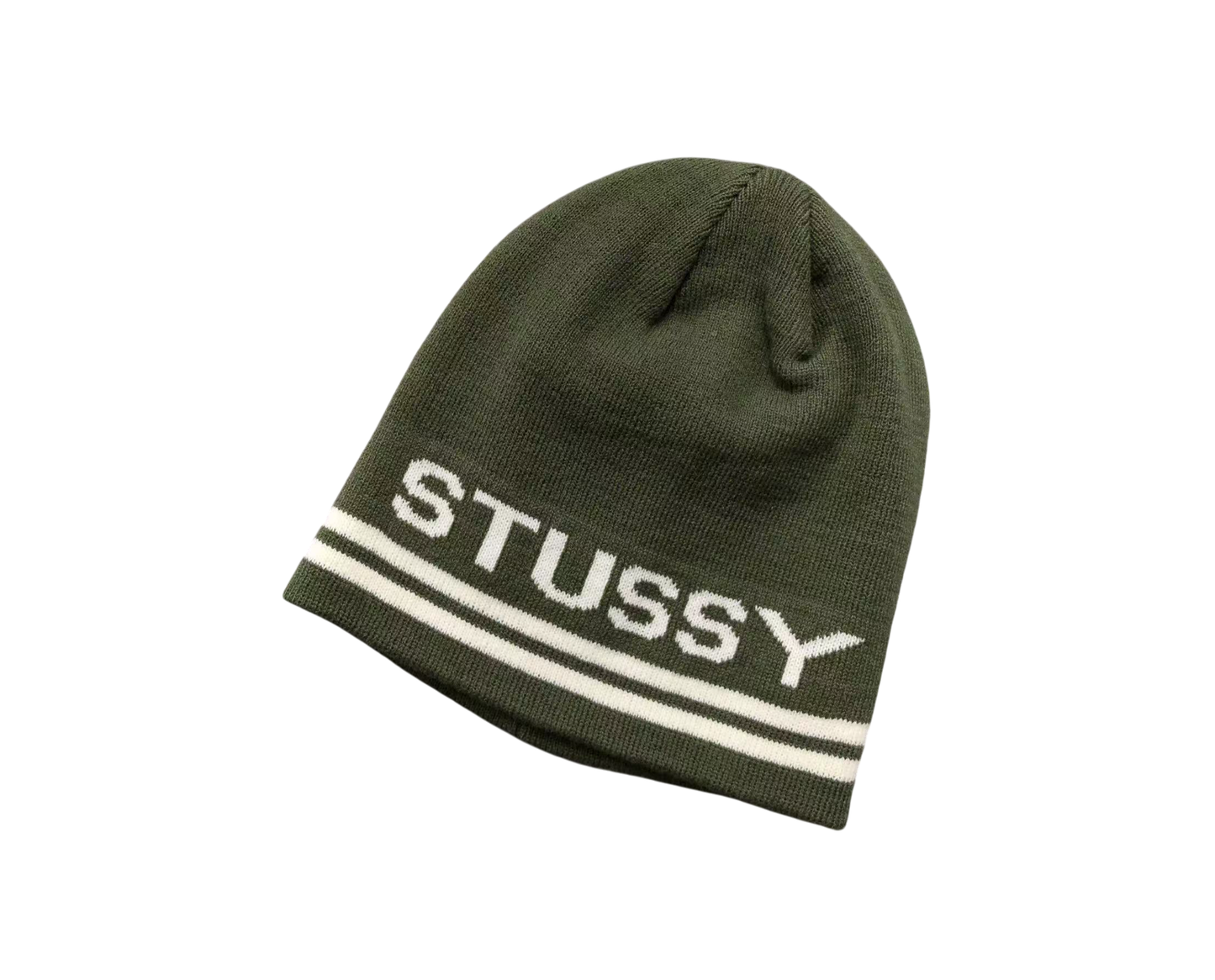 Stussy Striped Beanie - (OLIVE)