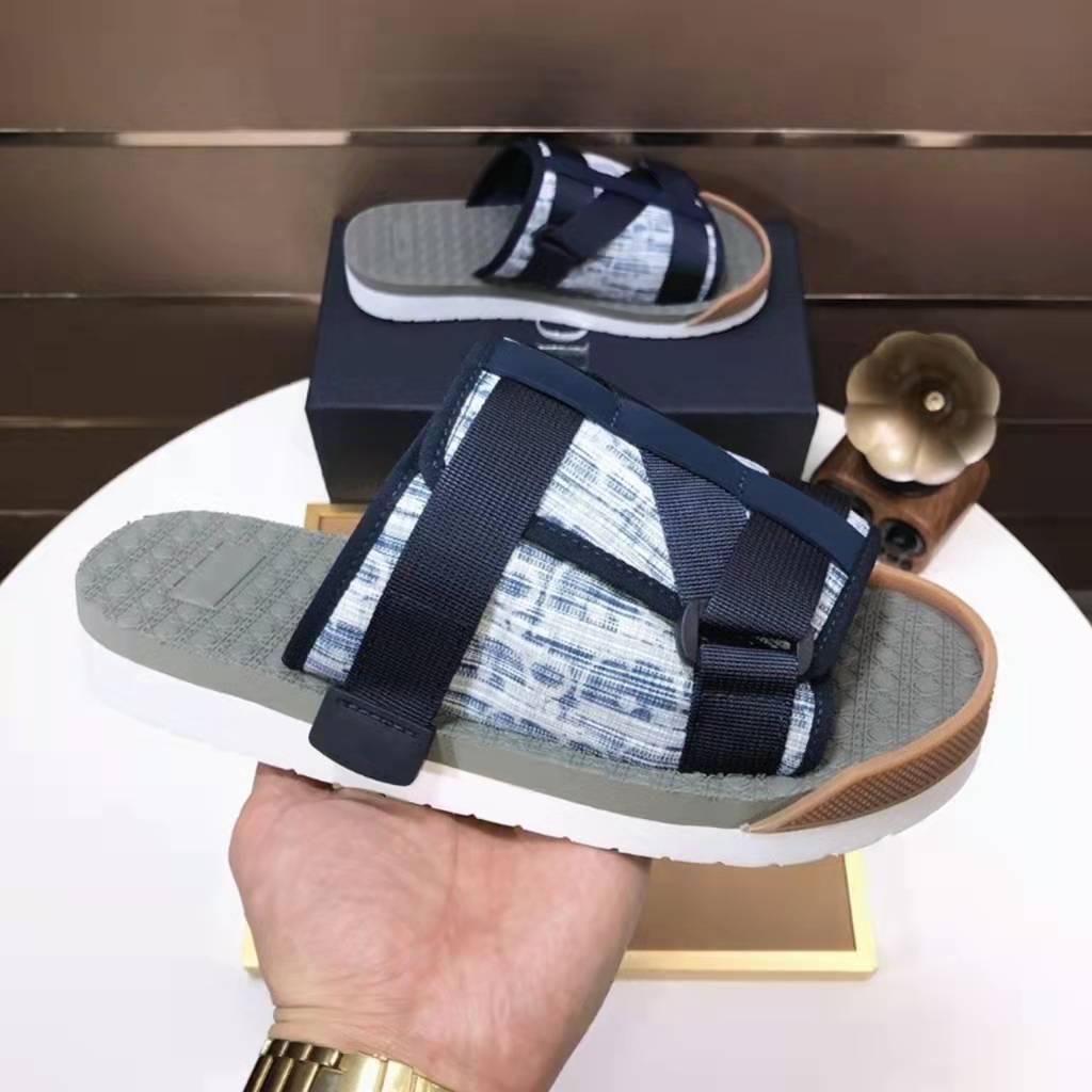 Dior Alpha Slide Triple Navy White
