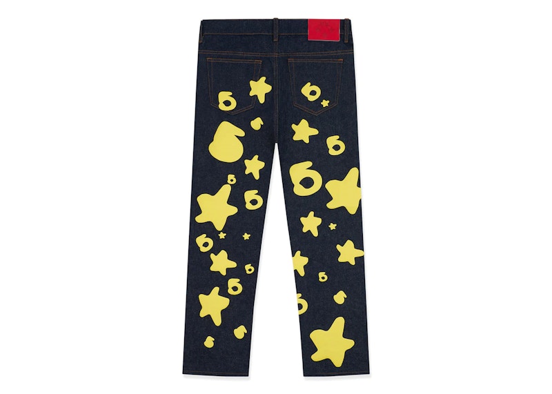 Sp5der Beluga Denim Jeans - (YELLOW)