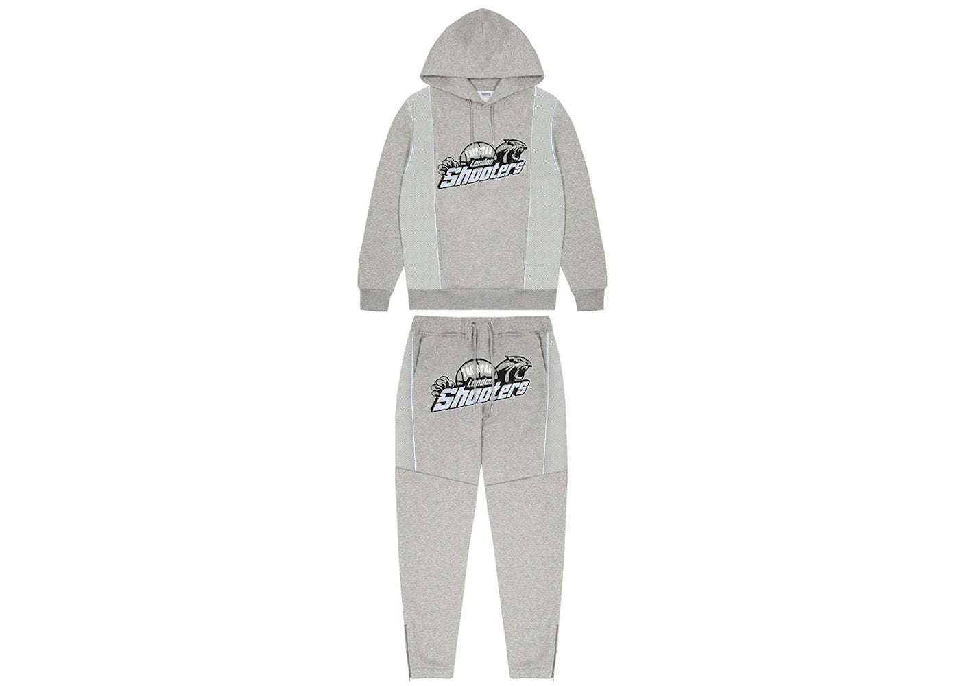 Trapstar Shooters Technical Hoodie Tracksuit - (GREY/BLUE)