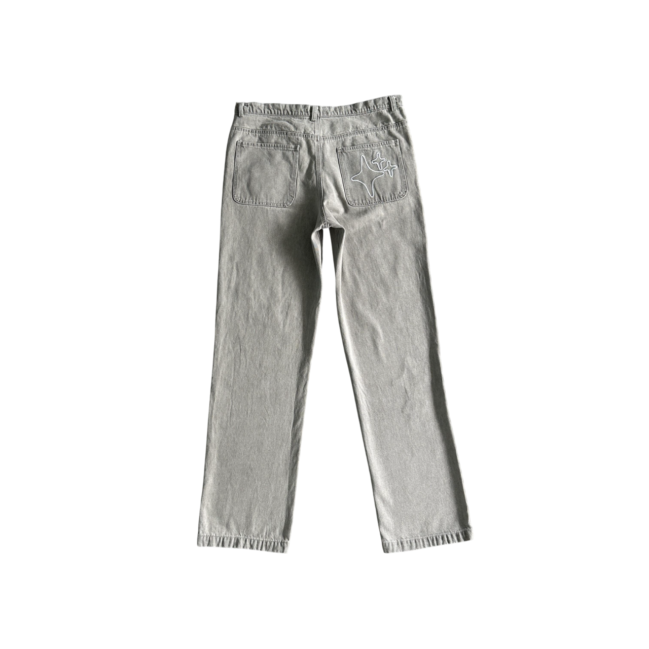 Broken Planet Stars Jeans - (GREY/WHITE)