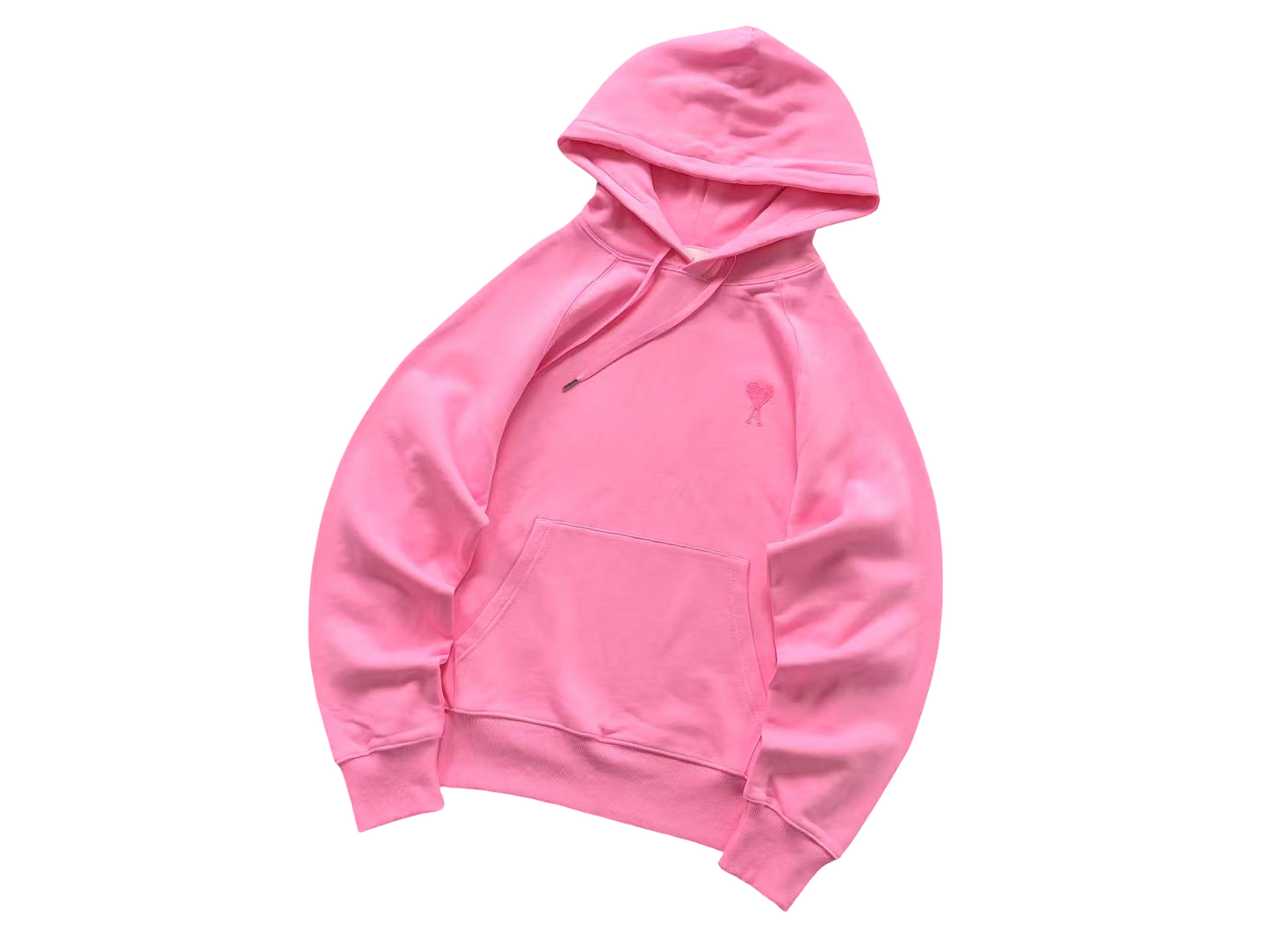 AMI Paris Red Heart Hoodie - (PINK)