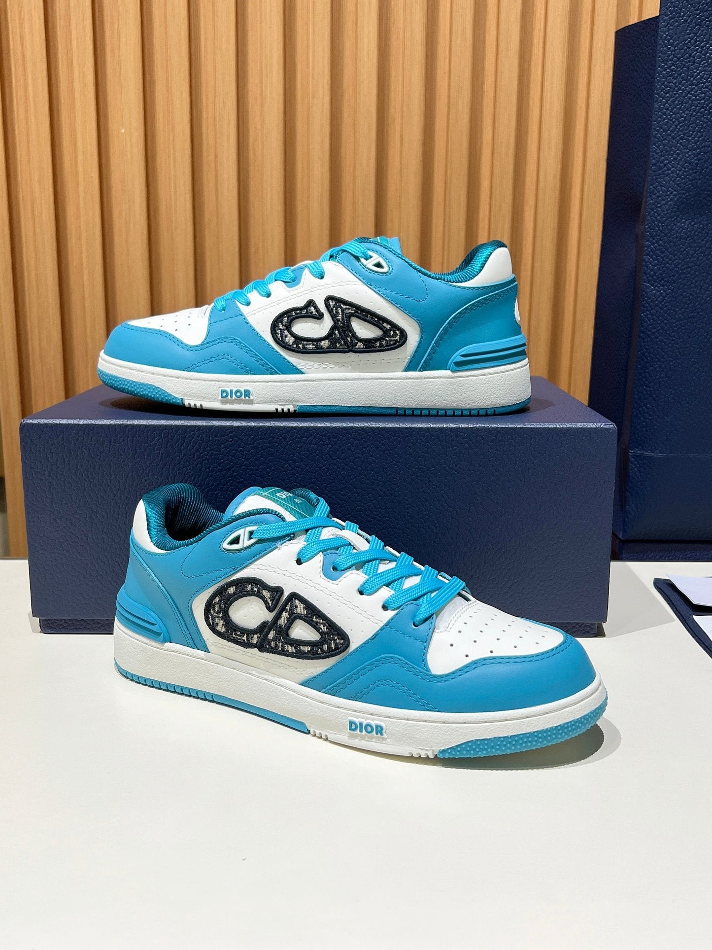 Dior B57 Low Teal/White