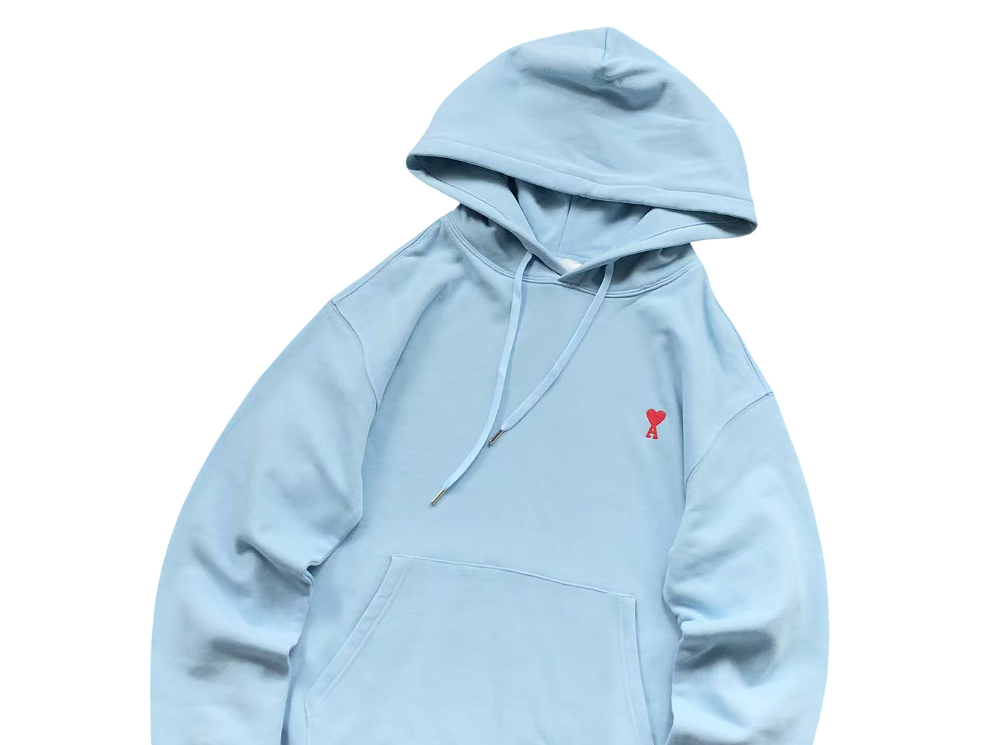 AMI Paris Red Heart Hoodie - (BLUE)