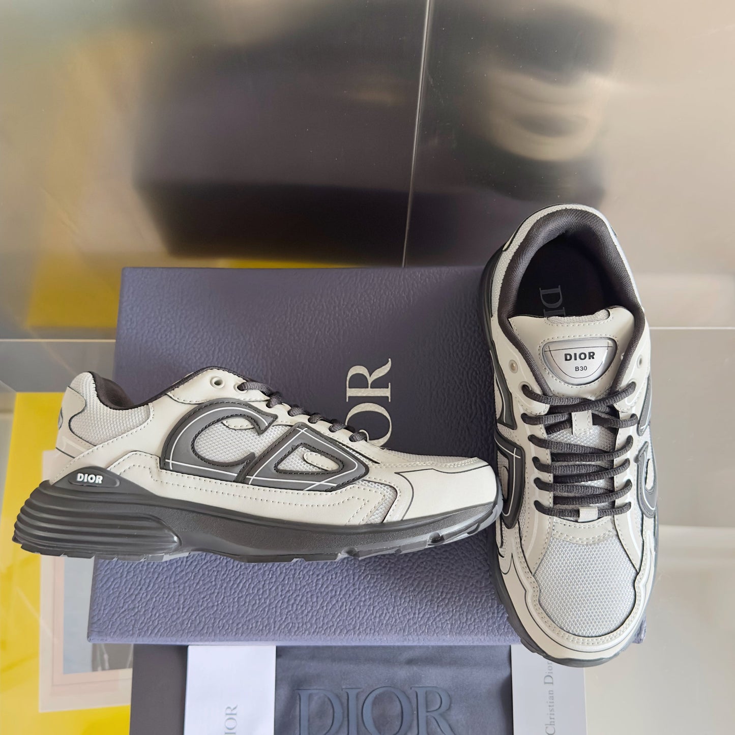 Dior B30 Metallic Grey Black