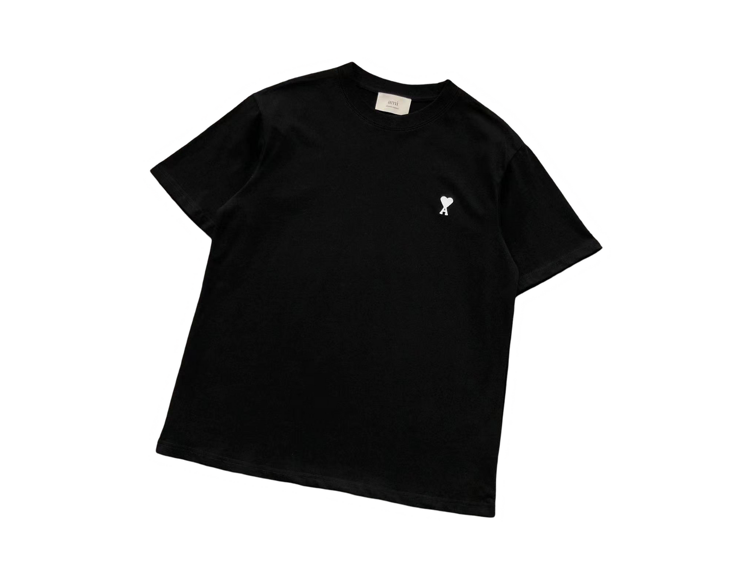 AMI Paris White Heart Tee - (BLACK)
