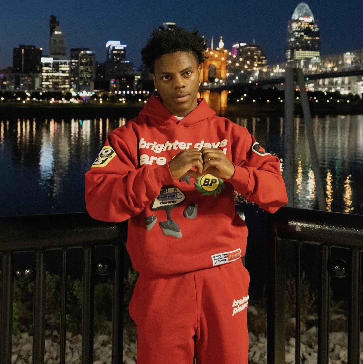 Broken Planet Brighter Days Are Ahead Hoodie - (RED)