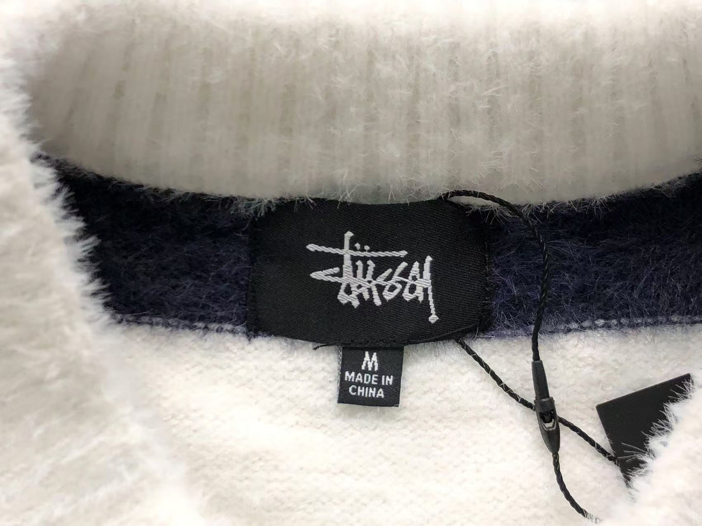 Stussy Knit Crewneck - (NAVY/WHITE)