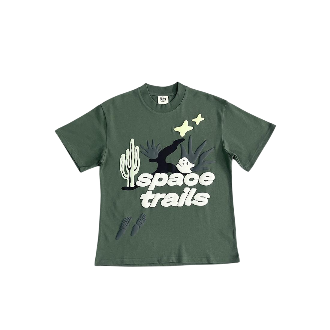 Broken Planet Space Trails Tee - (GREEN)
