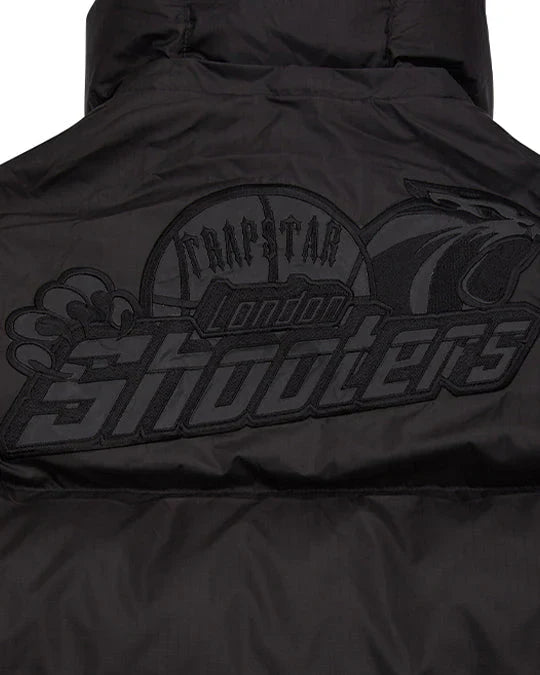 Trapstar Shooters Hooded Puffer Jacket Blackout Edition