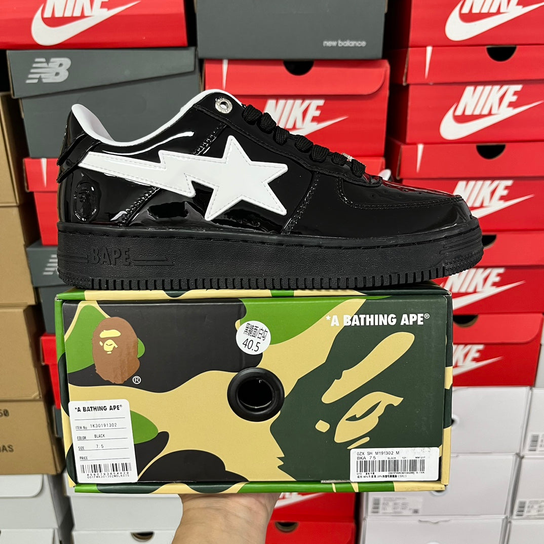 A Bathing Ape Bapesta - (TRIPLE BLACK/WHITE)