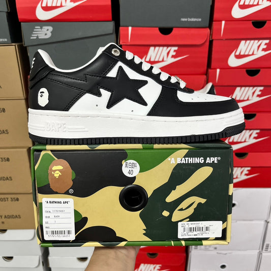 A Bathing Ape Bapesta - (BLACK/WHITE)