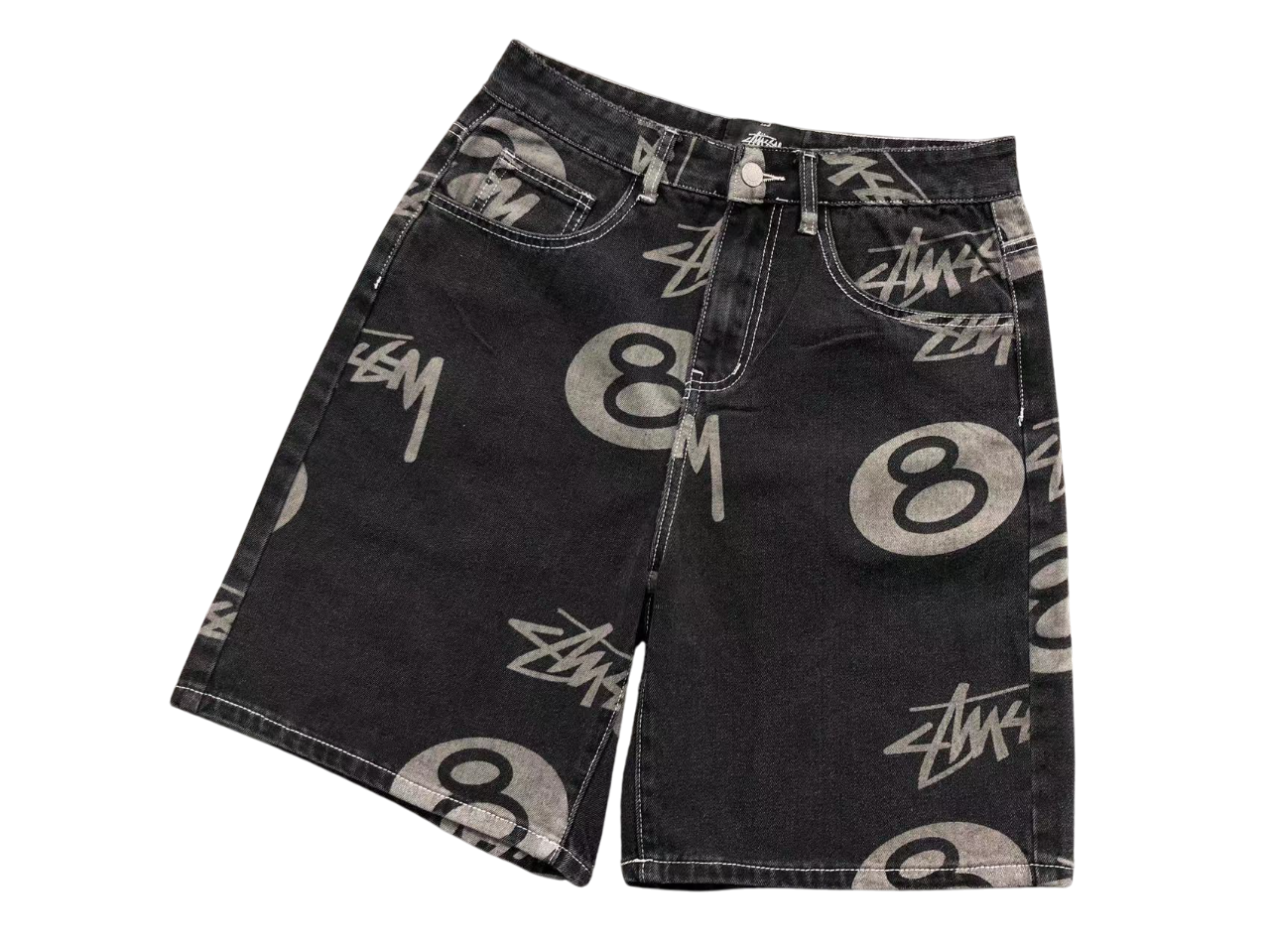 Stussy 8ball Short - (BLACK/GREY)