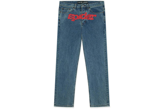 Sp5der V3 Denim Jeans - (ORANGE)