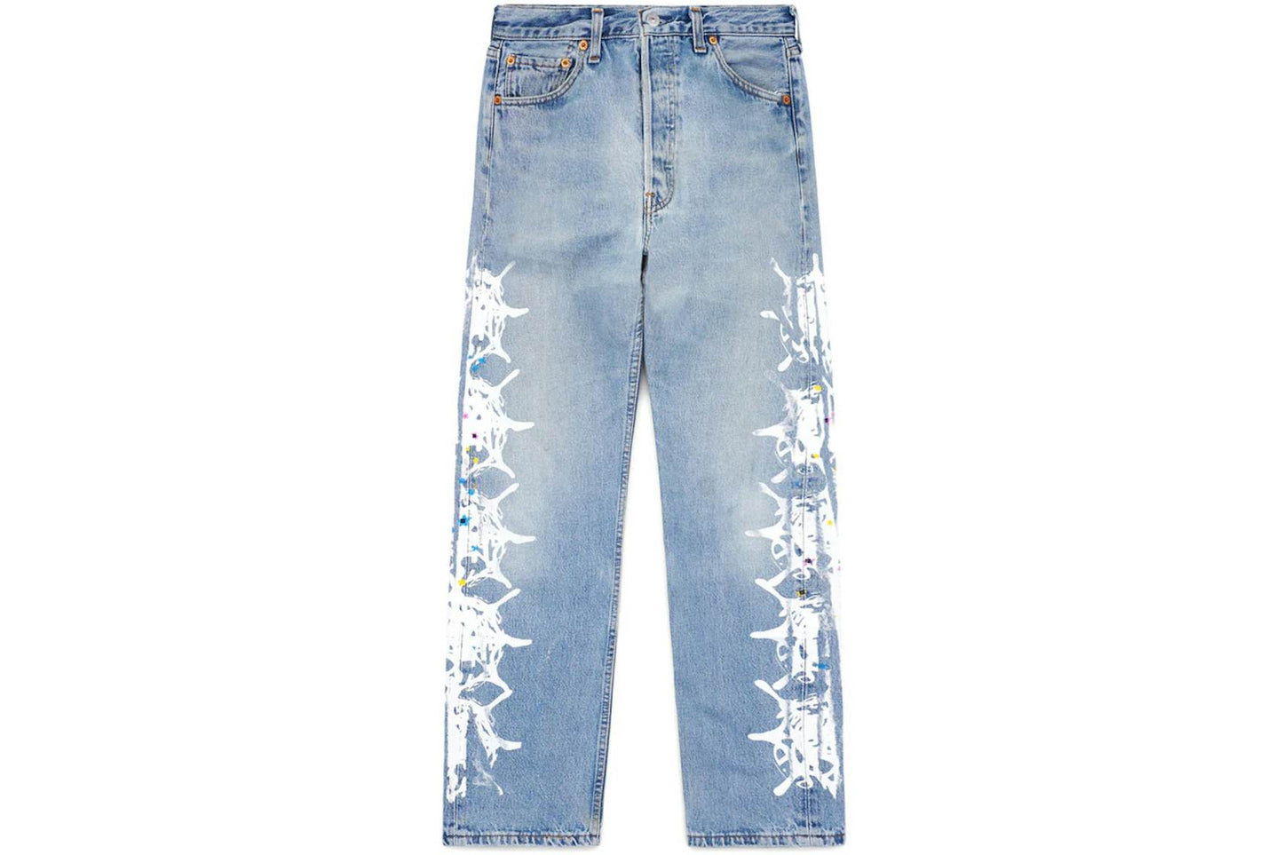 Sp5der Vintage Denim Jeans - (WHITE)
