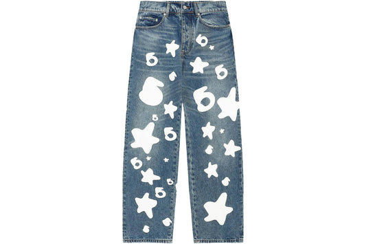 Sp5der Beluga Denim Jeans - (WHITE)