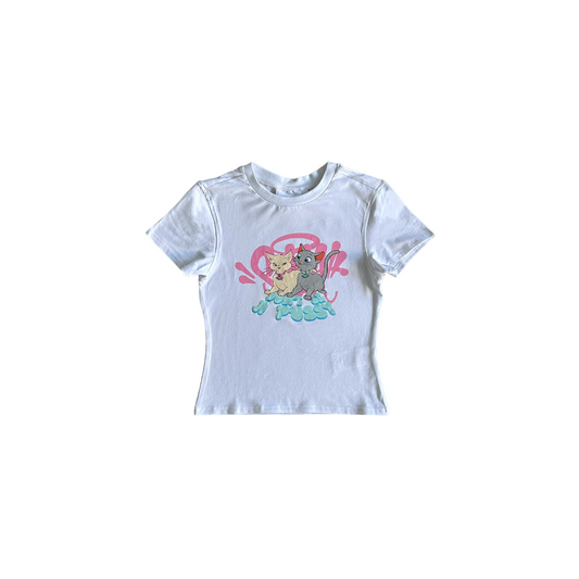 Syna Cat Women's Tee - (WHITE)