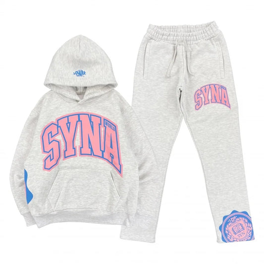 Syna World Crest Pack Tracksuit - (WHITE/PINK)