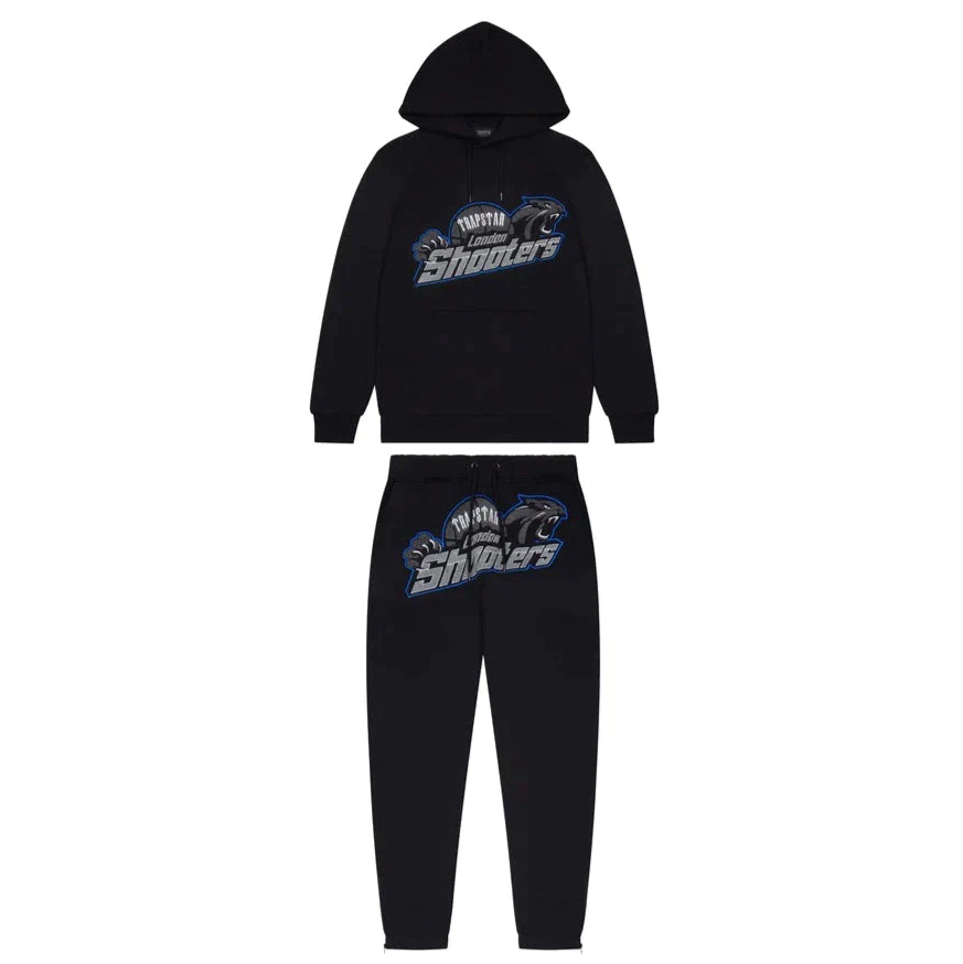 Trapstar Shooters Hoodie Tracksuit - (BLACK ICE FLAVOURS)